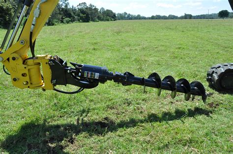 compact excavator auger|auger drives for excavators.